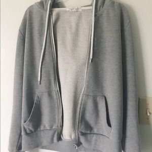 Grey zip up jacket